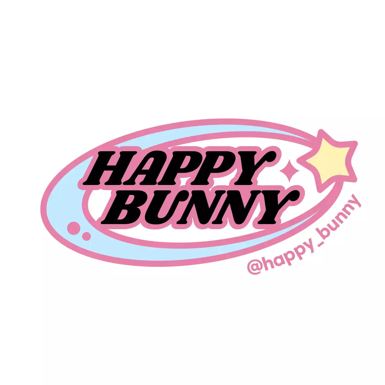 핑크 계열의 러블리 키치 문구 브랜드 로고