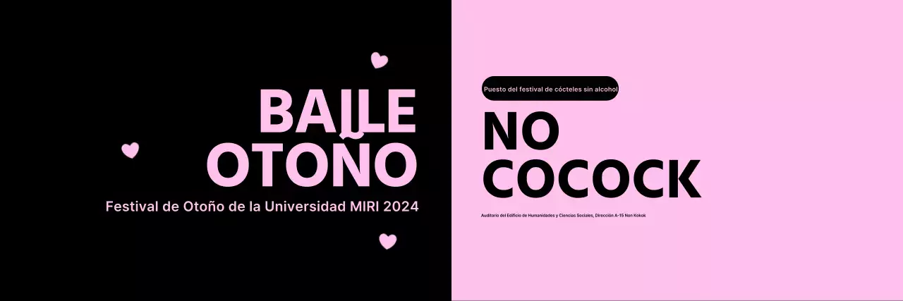 Concepto de festival en dos tonos: negro y pastel