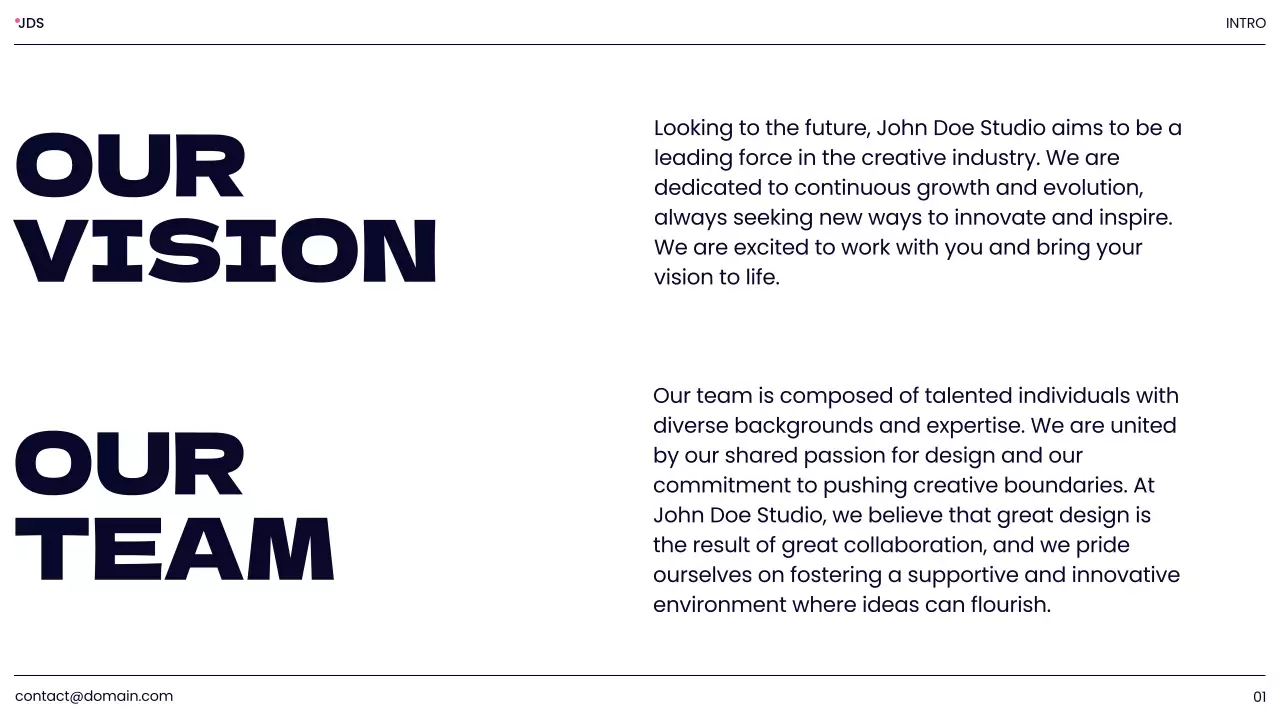 Navy Modern Design Portfolio Presentation