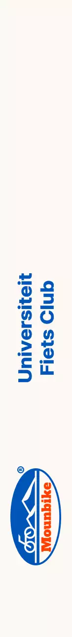 Mountainbikeclub met een eenvoudig logotype met bergen en fietsen