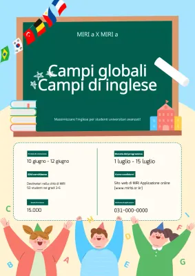 Promuovete il vostro campo inglese giallo e azzurro