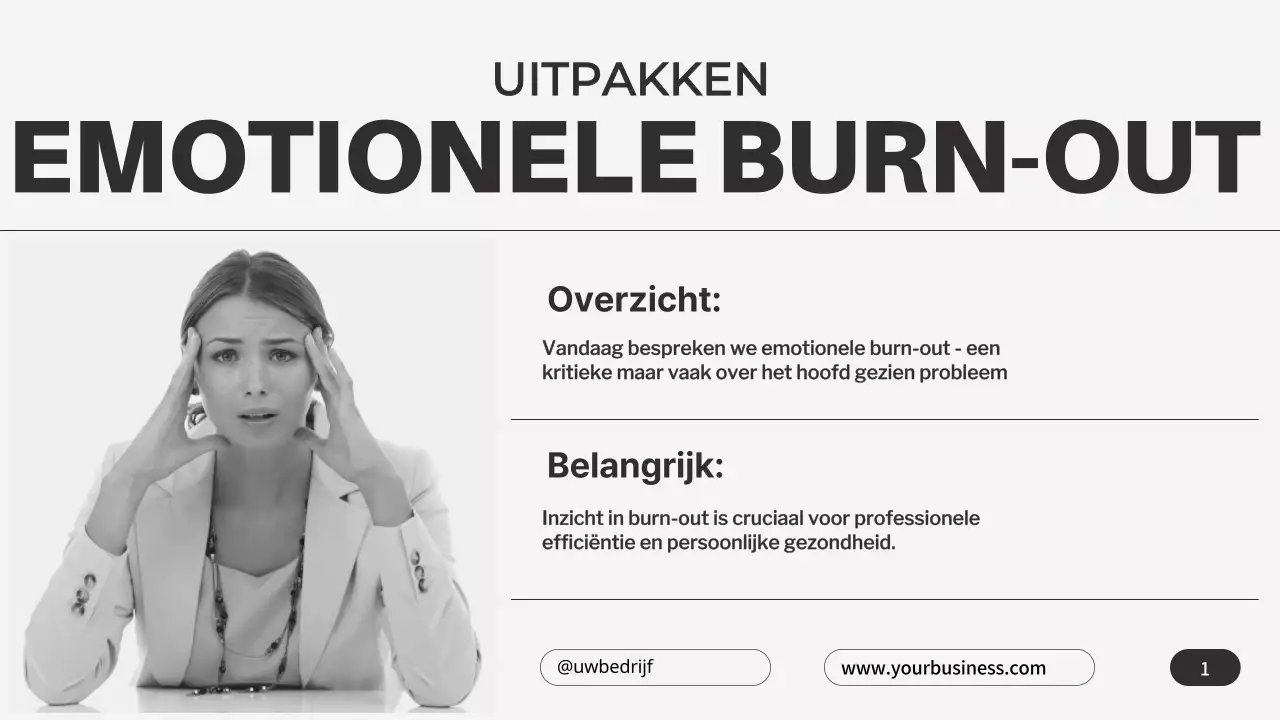 Grijs Zwart Minimalistisch Emotionele Burnout Tips