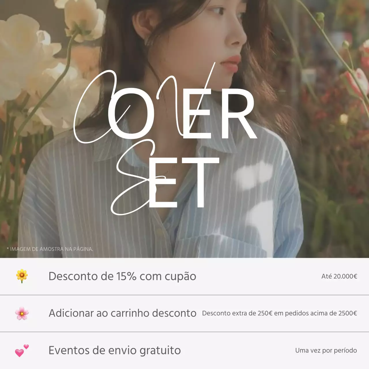 Um simples cartão de capa com emoji branco e cinzento para um centro comercial de modaNotícias mainTitle