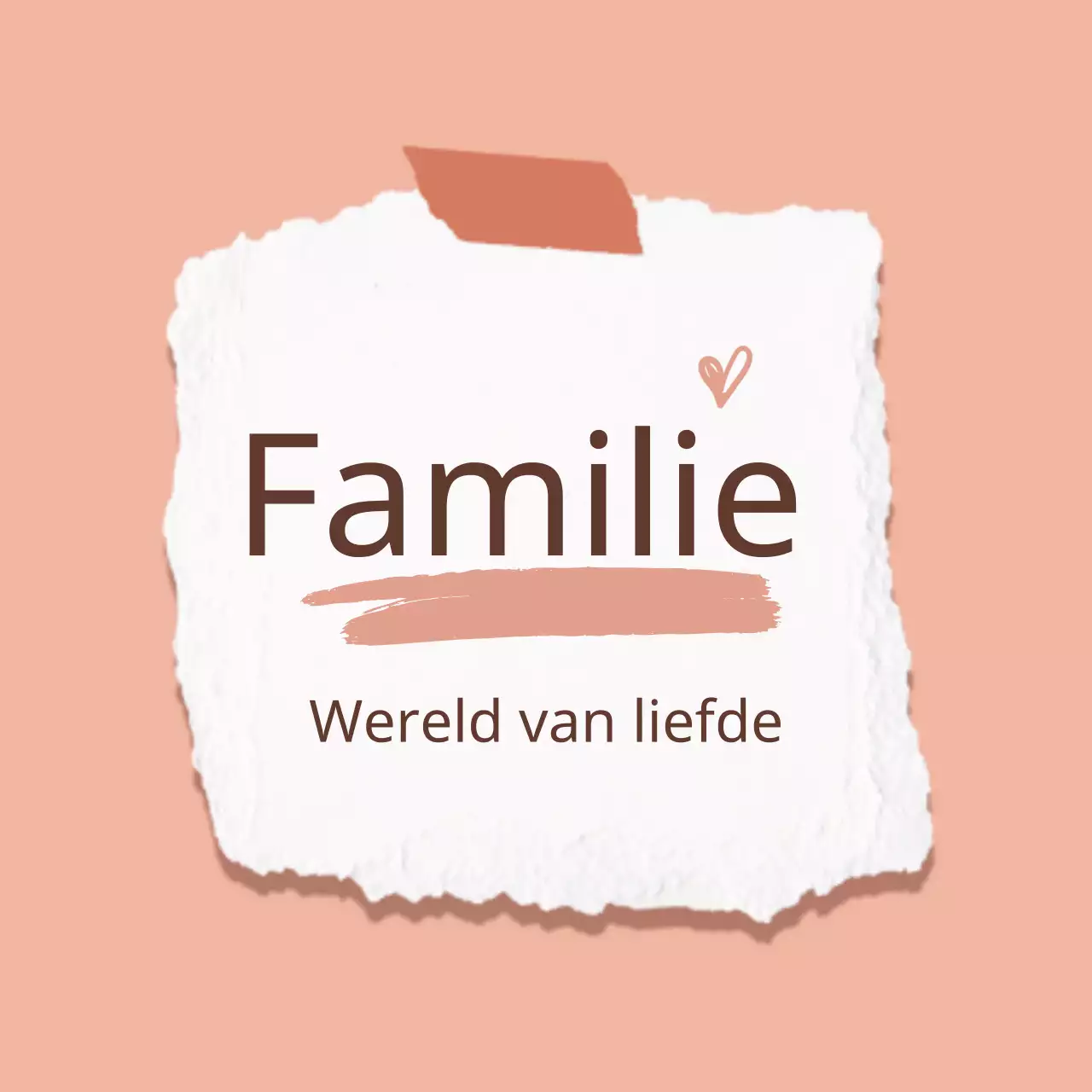Een schattige familie quote in roze en wit