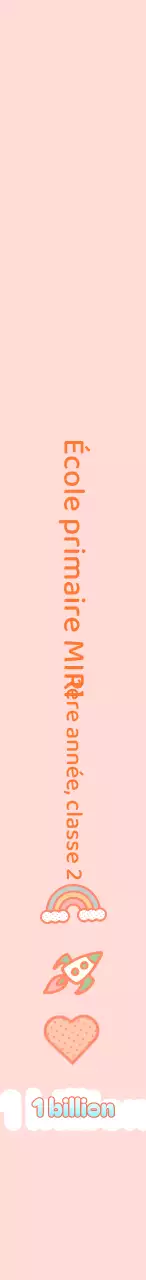 Annonces de groupe pour les sorties scolaires de l'école élémentaire en rose et blanc