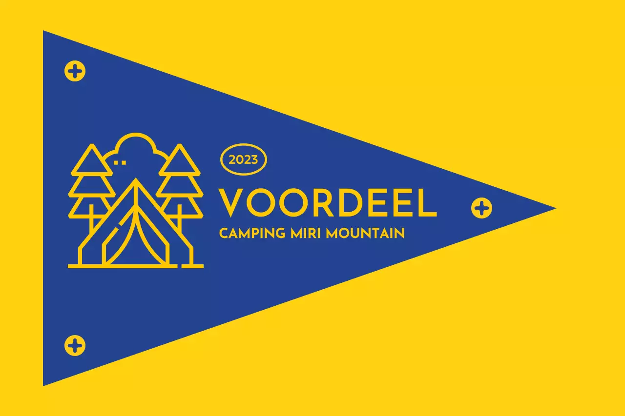 Een camping ontwerpen met geïllustreerde pictogrammen