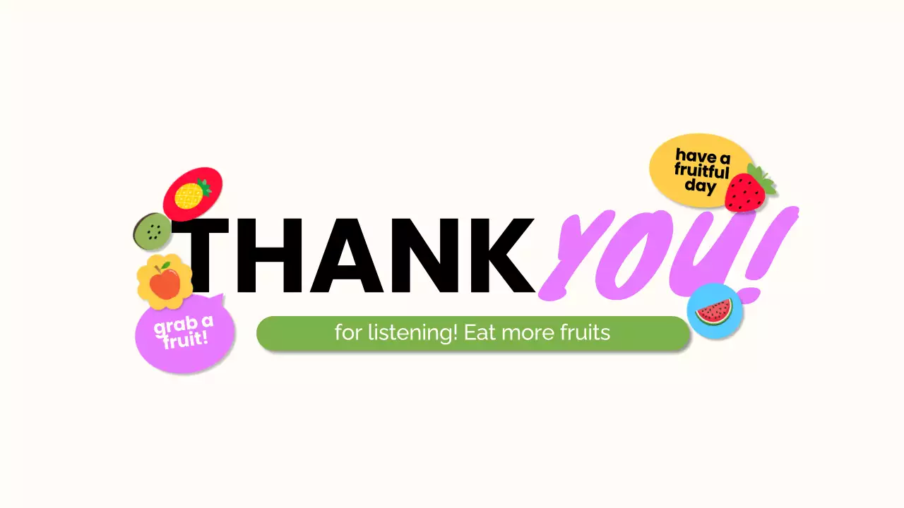 Colorful Trendy Fruit Guide Presentation