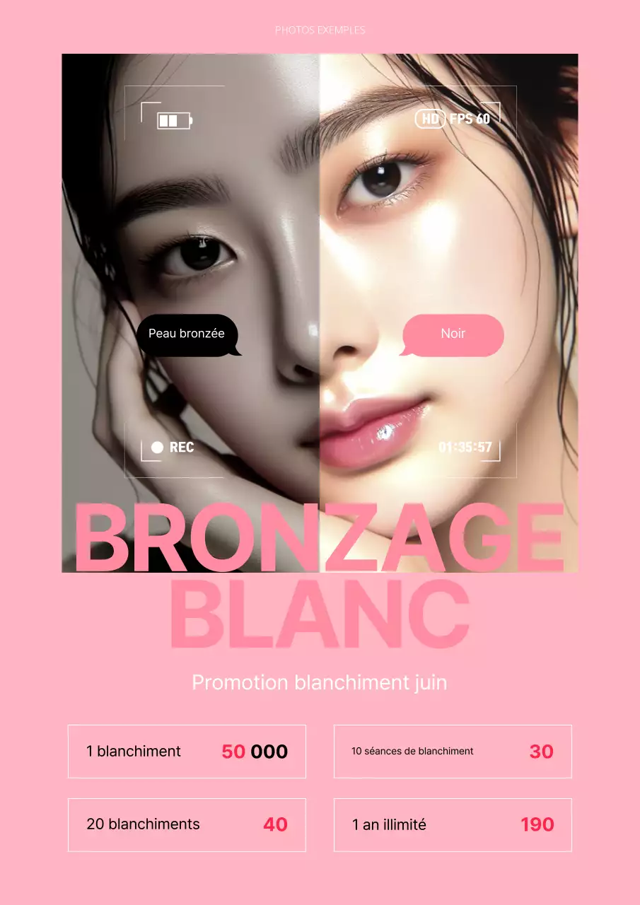 Promouvoir une réduction sur les traitements dermatologiques modernes en rose et blanc