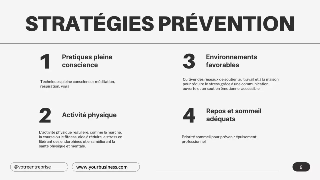 Gris Noir Minimaliste Burnout émotionnel Conseils