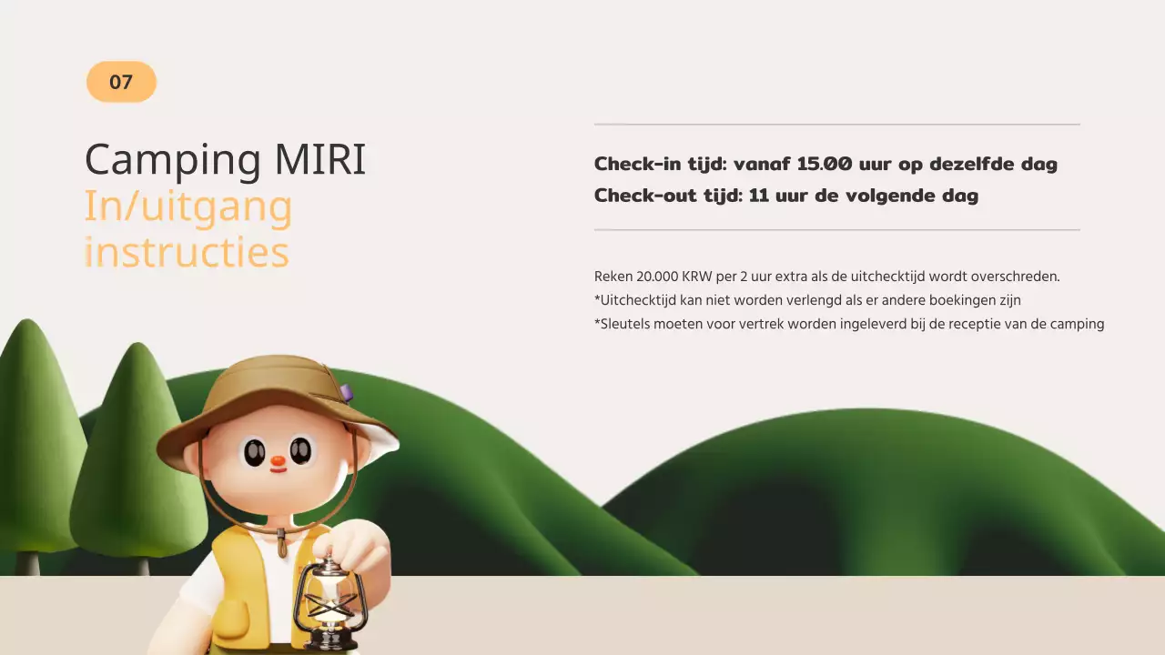 Een gids voor de oranje en beige zomercamping