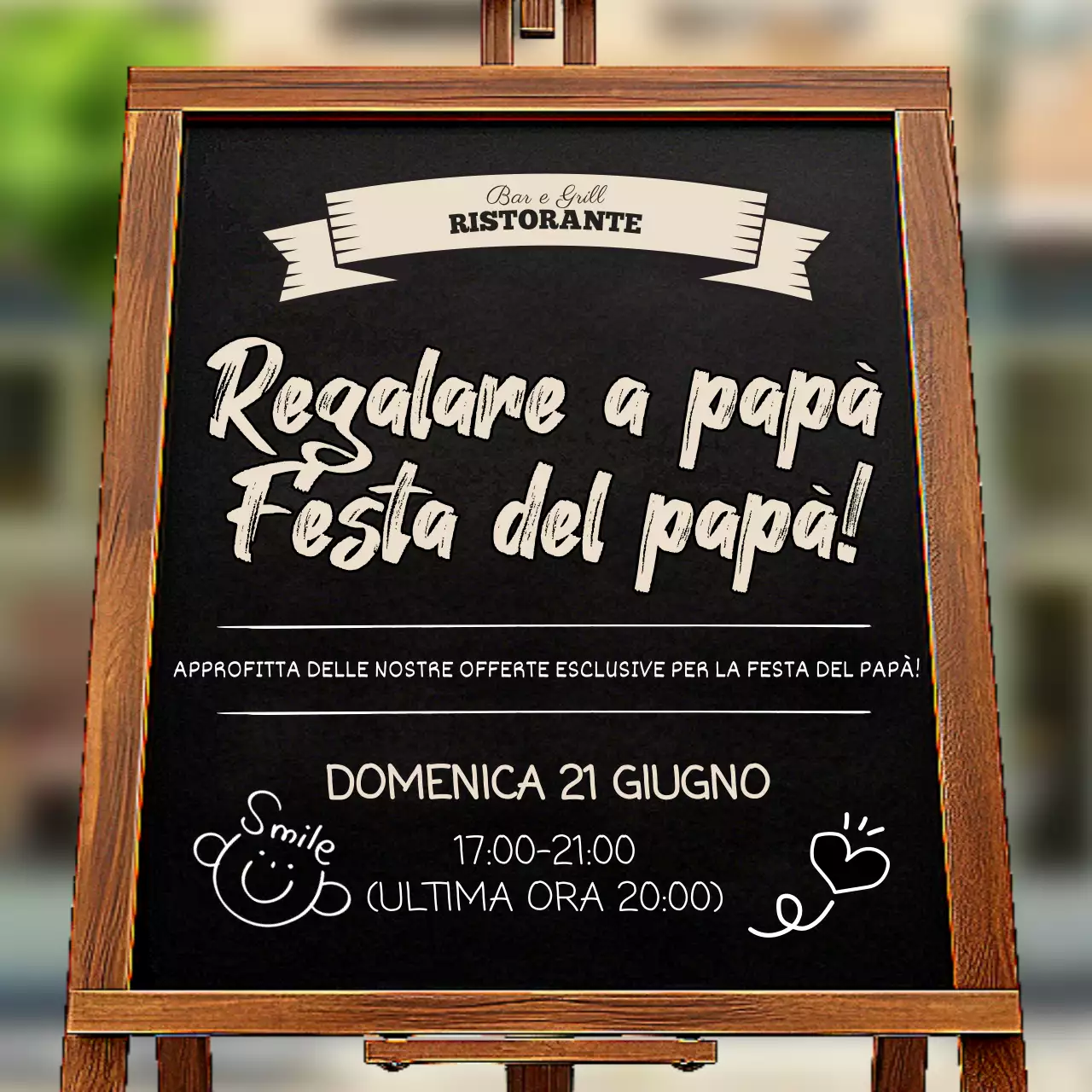 Pubblicizzare offerte speciali in ristoranti di tendenza in bianco e avorio