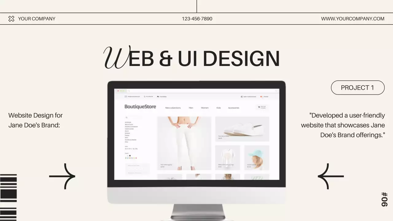 Beige Modern Portfolio Invitation Presentation