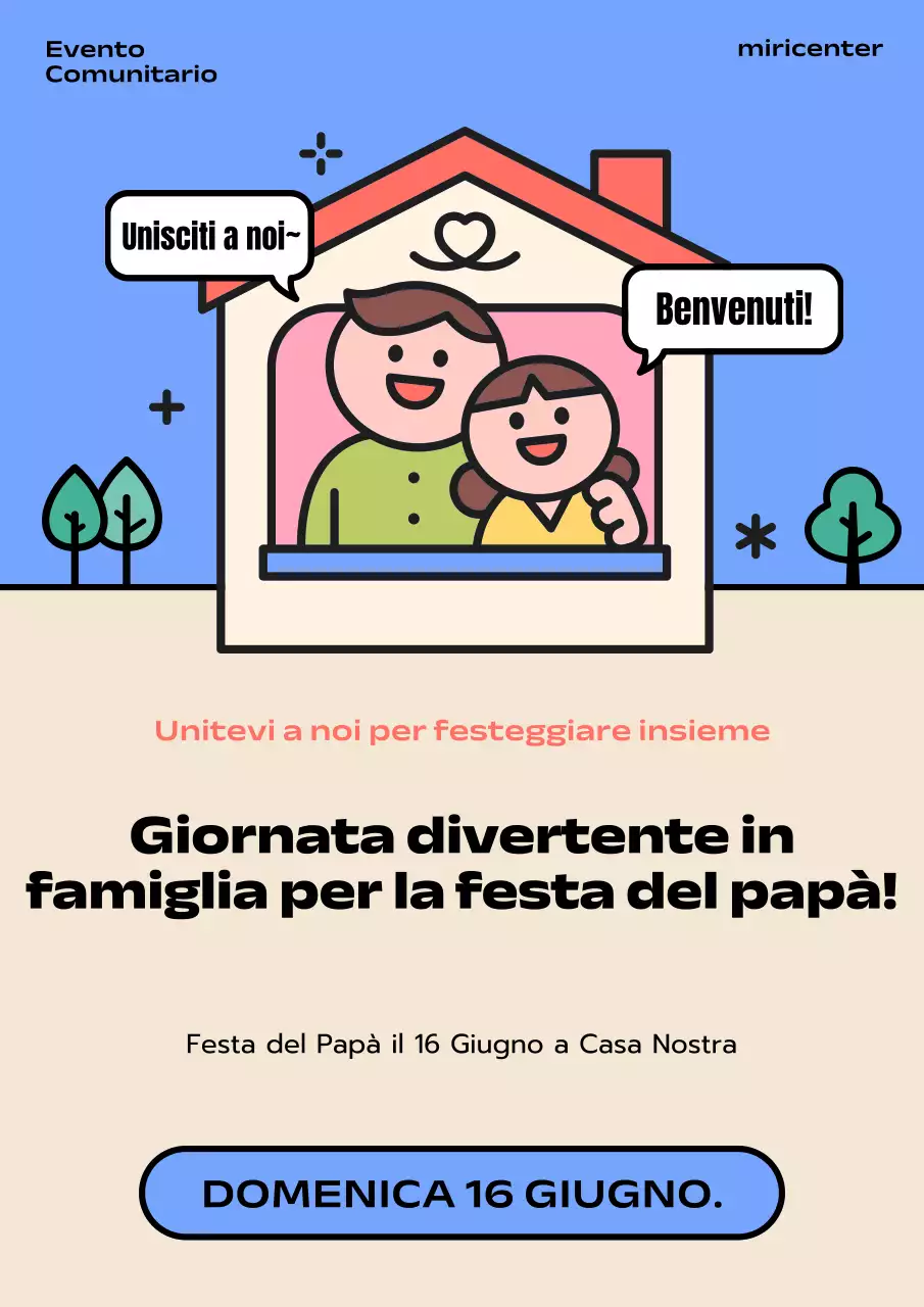 Promuovete il vostro evento per la festa del papà in blu e avorio