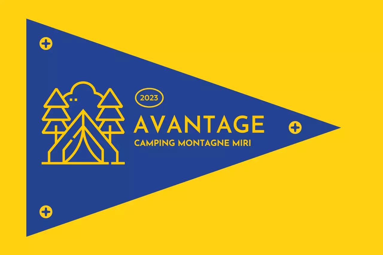 Conception d'un camping avec des icônes illustrées