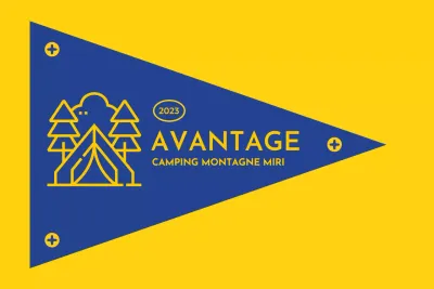 Conception d'un camping avec des icônes illustrées