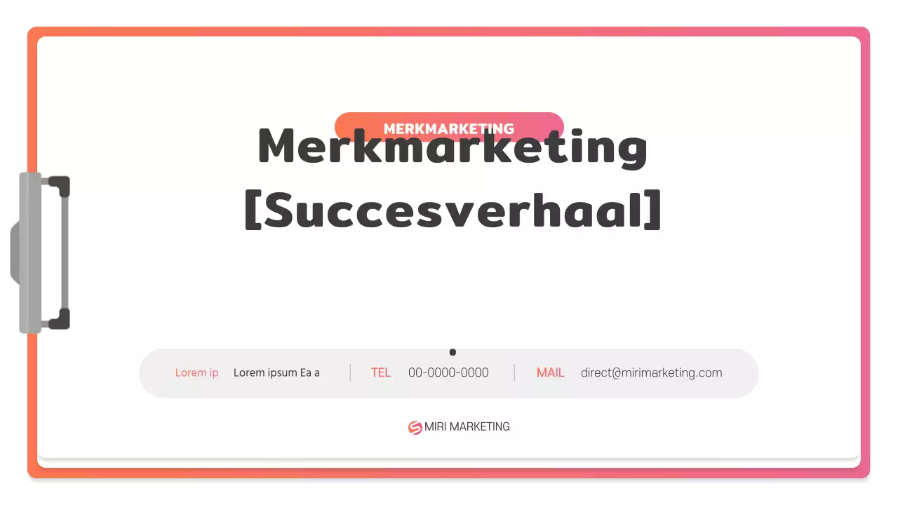 Hoe maak je een eenvoudige roze en oranje merkmarketingcase?