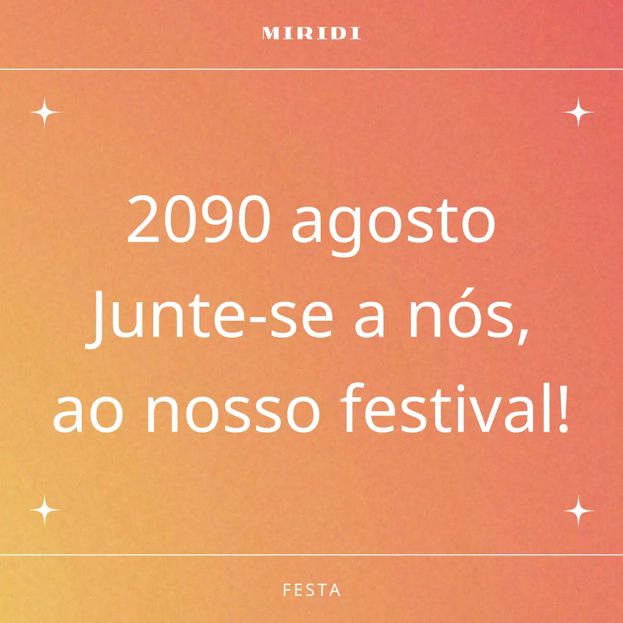 Promover uma festa festiva na moda em laranja e branco