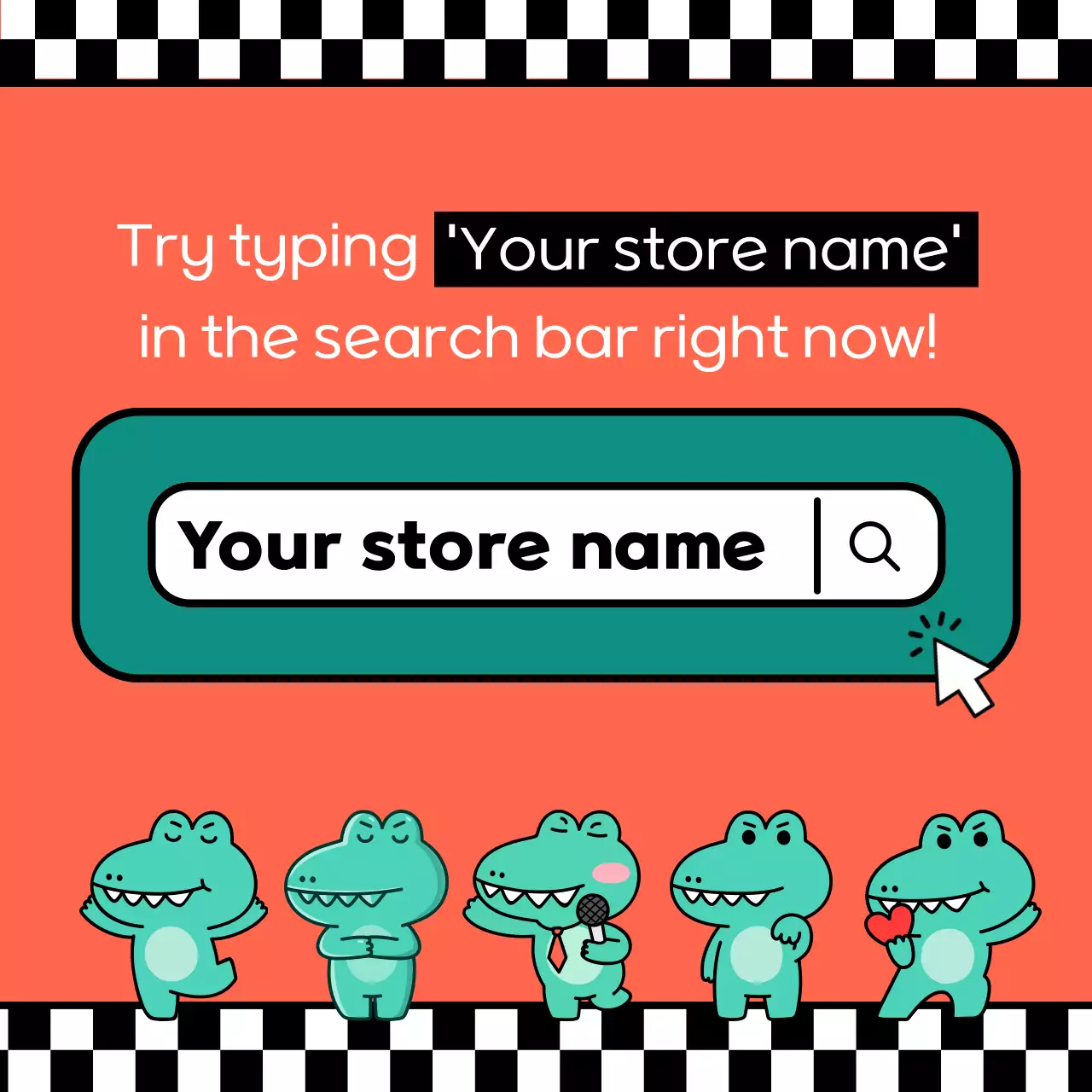 Coral Trendy E-Commerce 프로모션 소셜 미디어 게시물