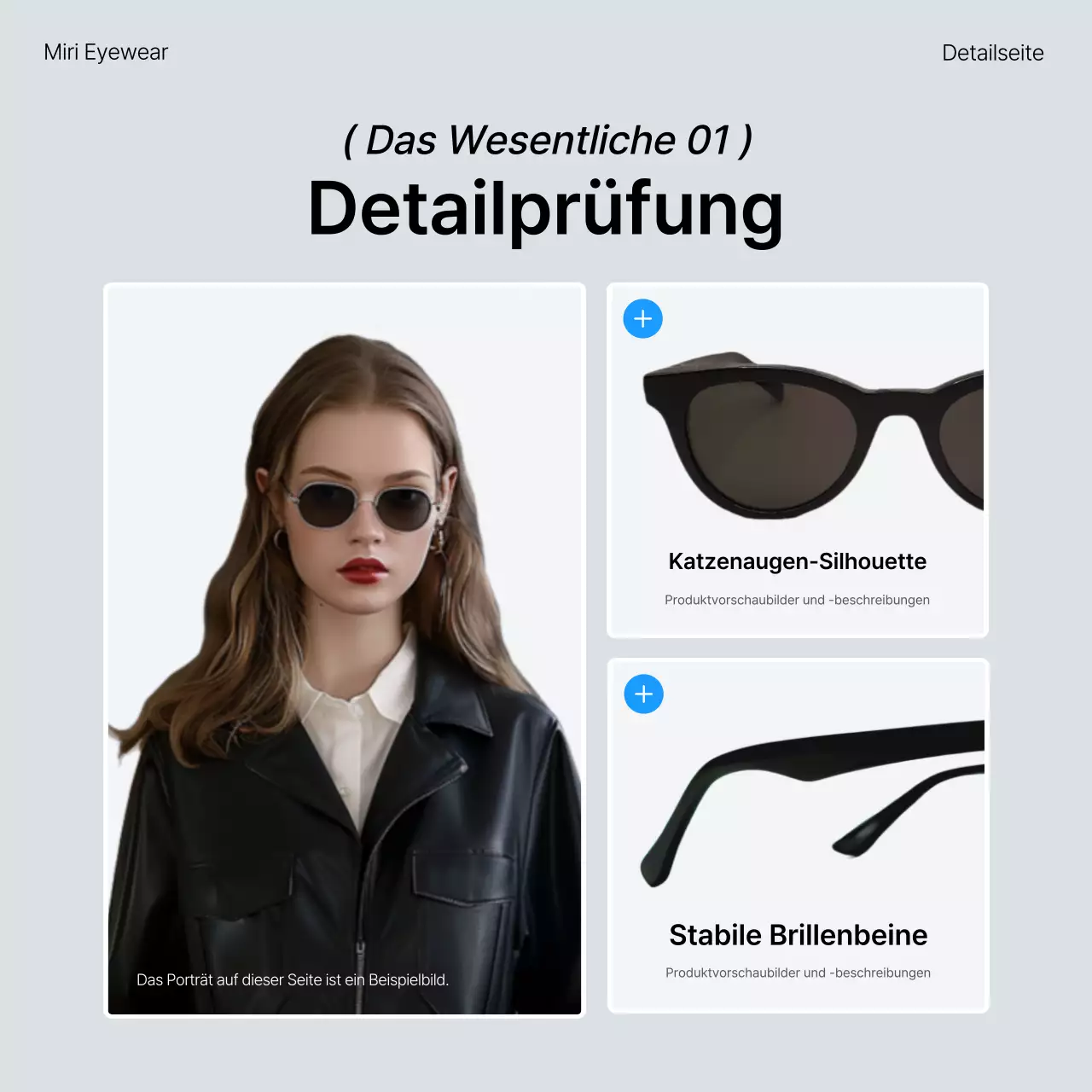 Beschreiben und fördern Sie trendige Mode in Blau und Weiß