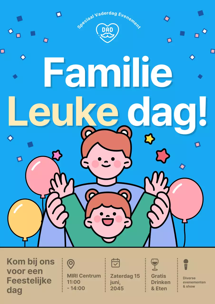 Organiseer een gezellig Moederdag-evenement in lichtblauw en beige