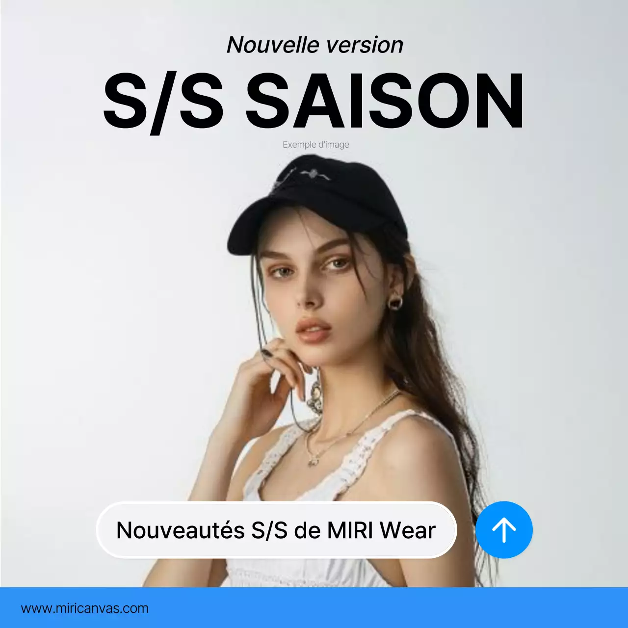 Une couverture de mode tendance en bleu et blanc