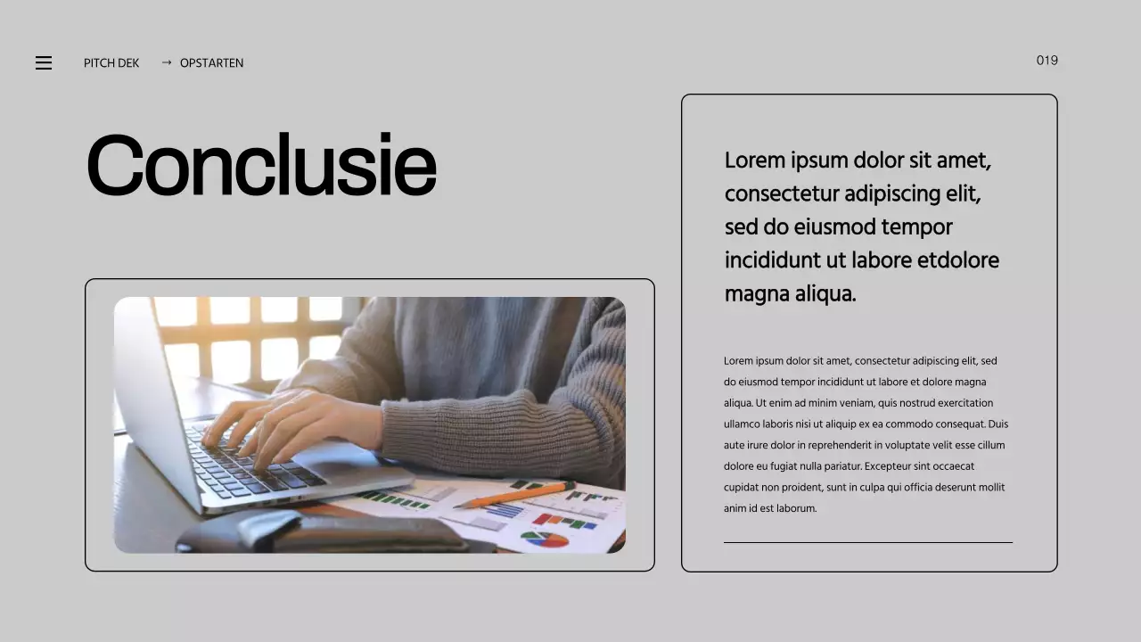 Orange Bold Business Startup Pitch Deck Voorstel