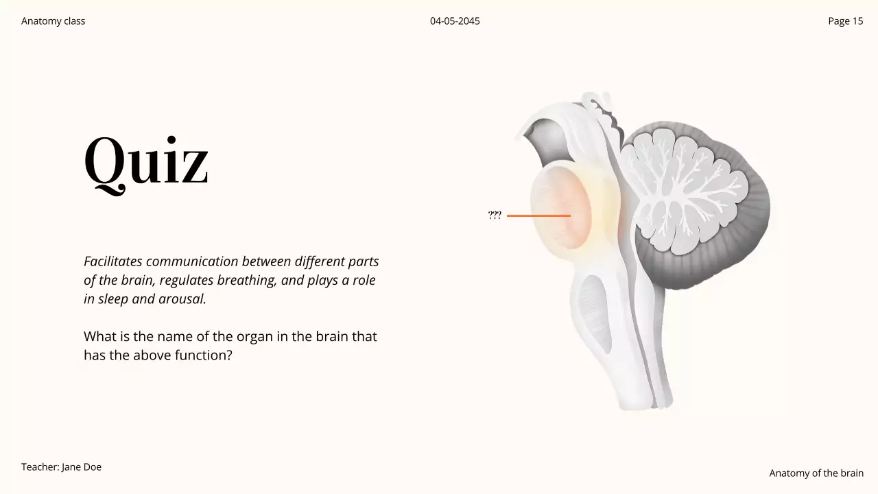 Orange Professional Brain Course Presentation