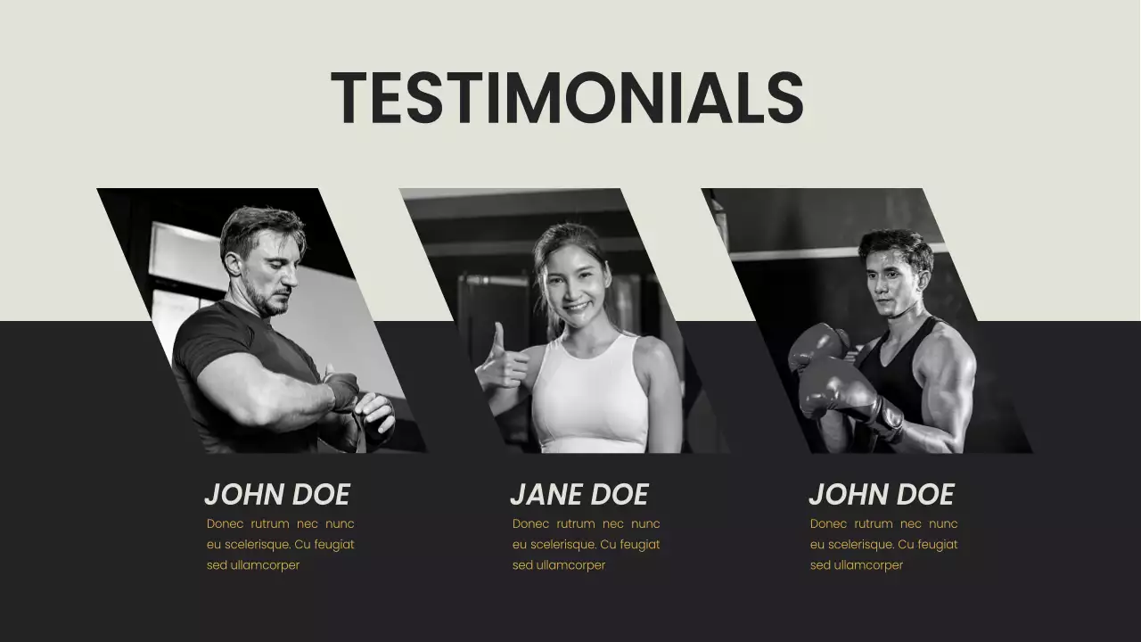 Black Modern Fitness Promotion Presentation