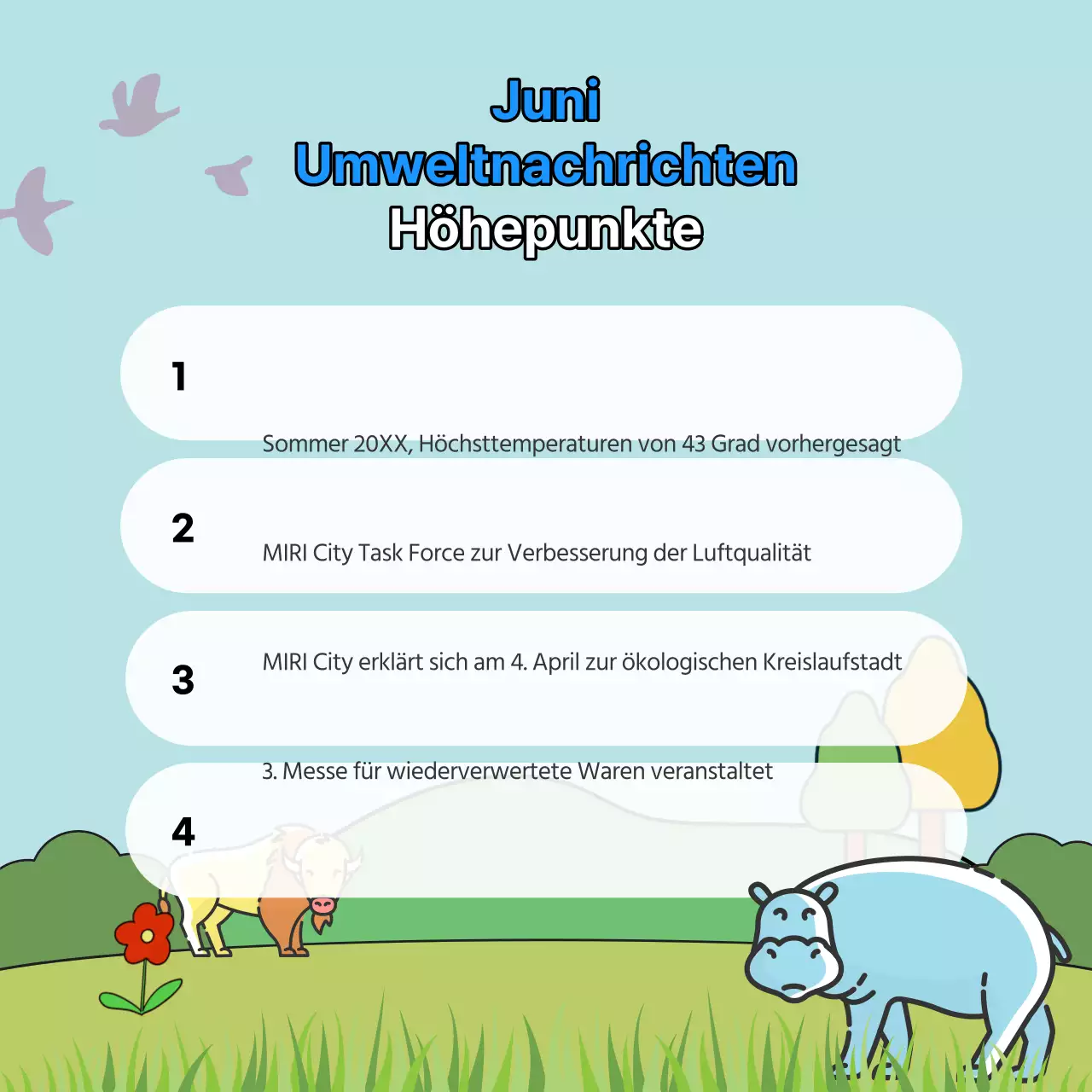 Unser grüner und hellblauer Umwelt-Newsletter des Monats