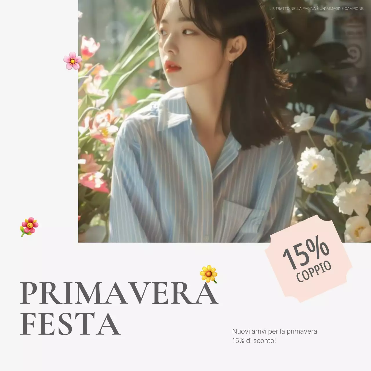 Una semplice copertina emoji bianca e grigia per un centro commerciale di modaNews mainTitle