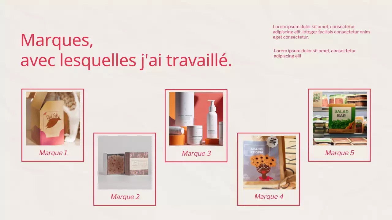 Portefeuille du graphiste Red Trend