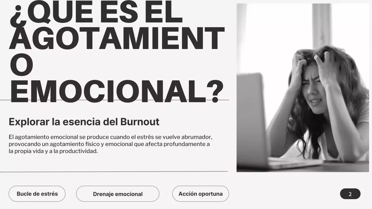 Gris Negro Minimalista Emocional Burnout Consejos