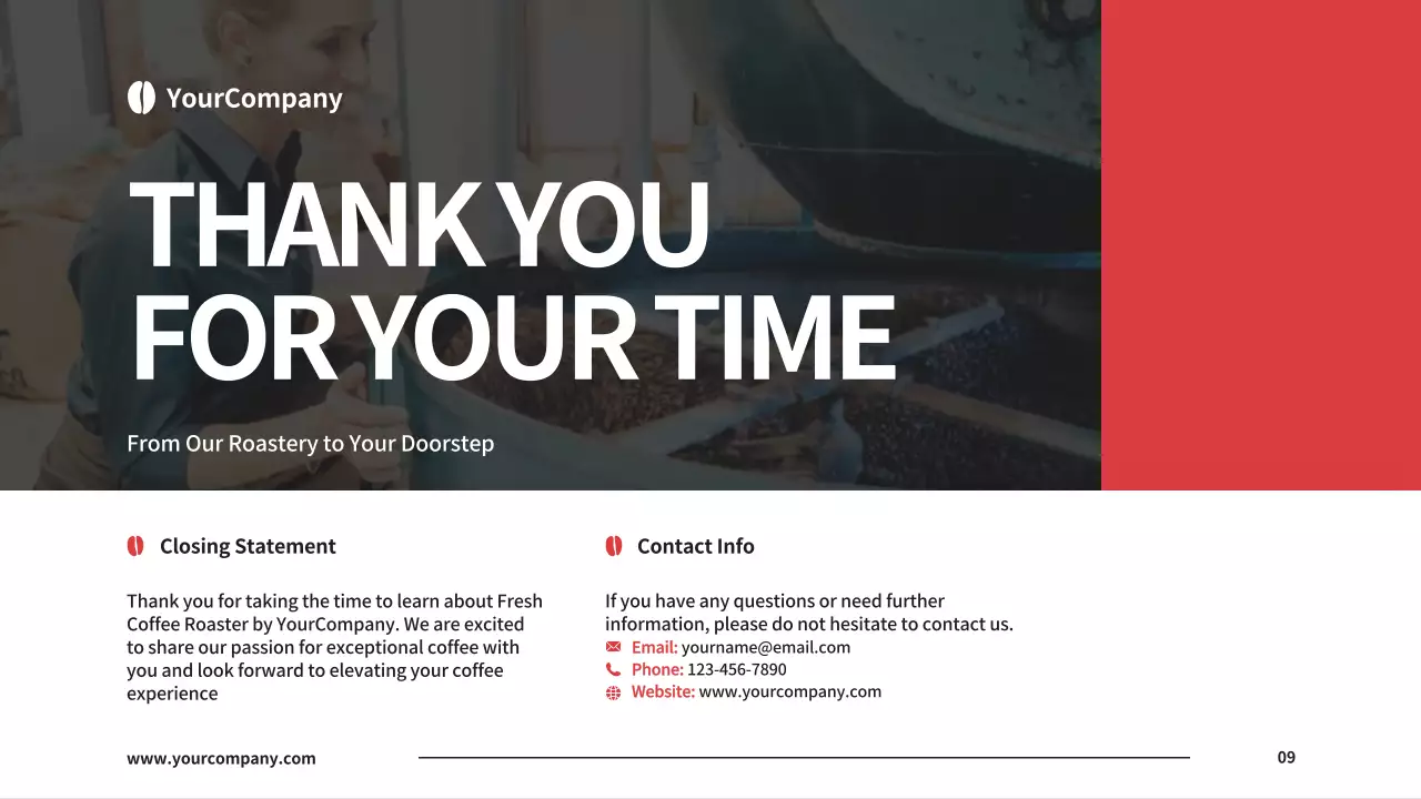 Red Modern Coffee Promotion Presentation