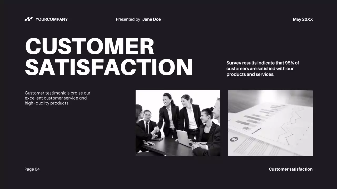 Black Professional Business Report Presentation