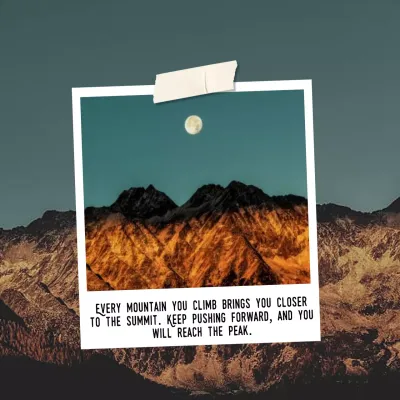 Orange Rustic Motivation Poster Social Media Post