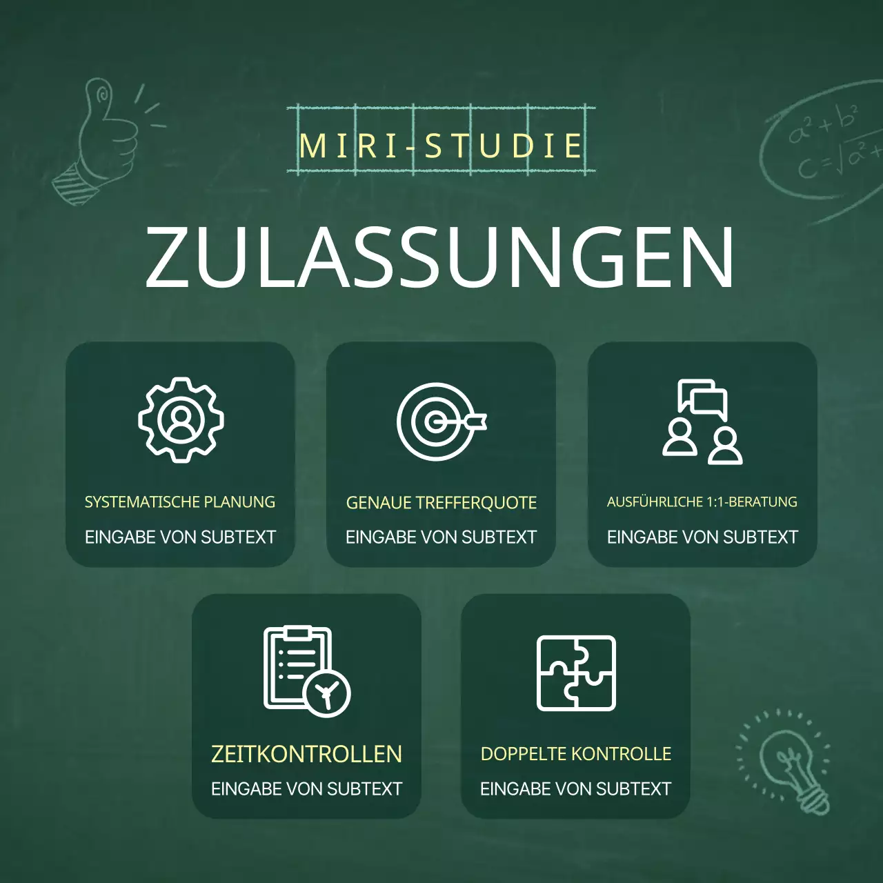 Ein einfacher grün-weißer Schulprospekt