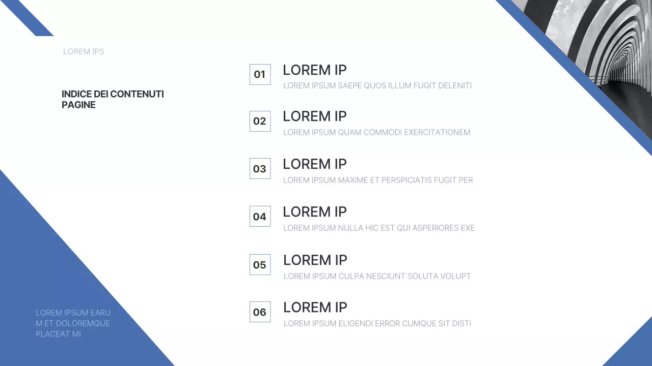 Una semplice relazione aziendale in blu e azzurro