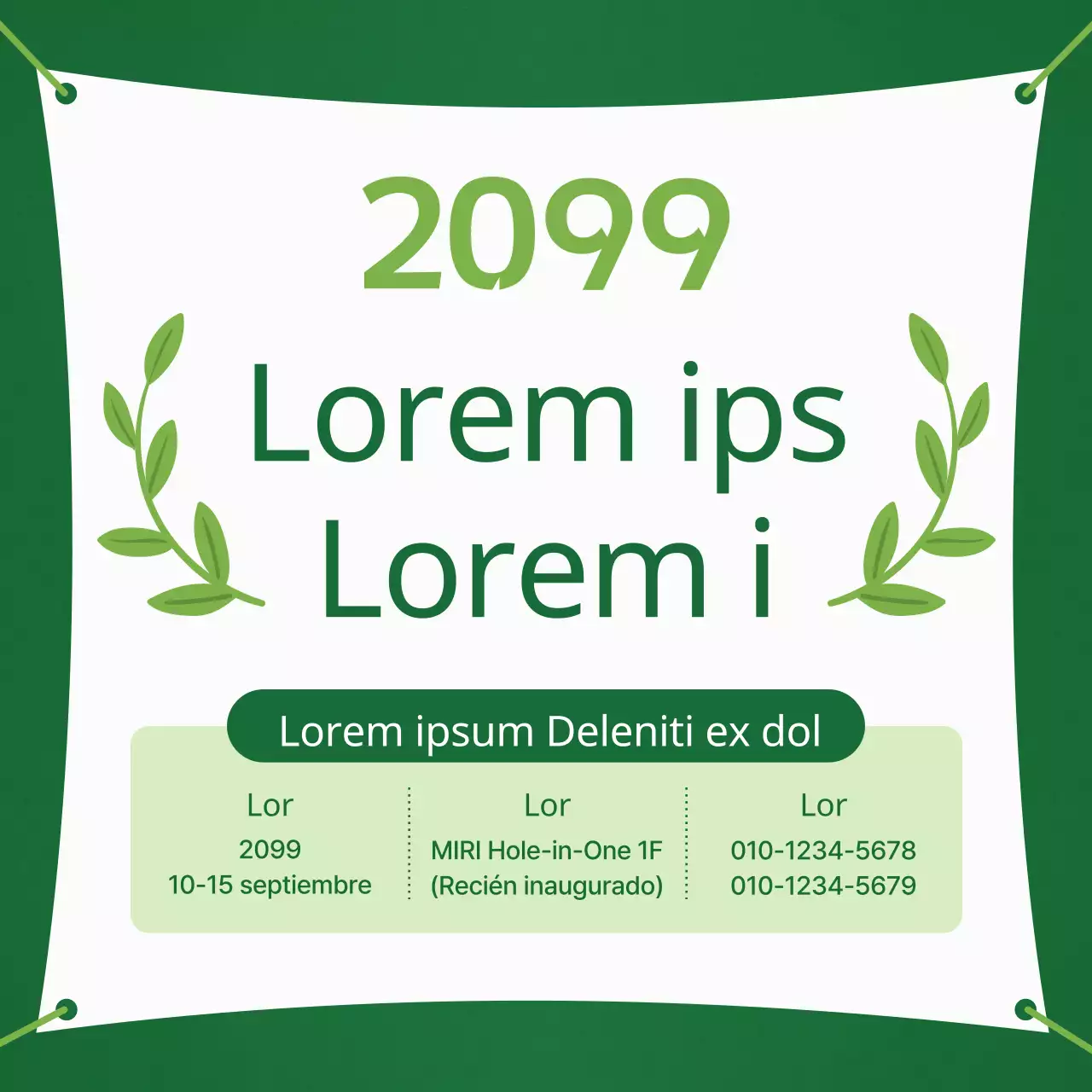 Promover un torneo de golf ecológico y respetuoso con el medio ambiente