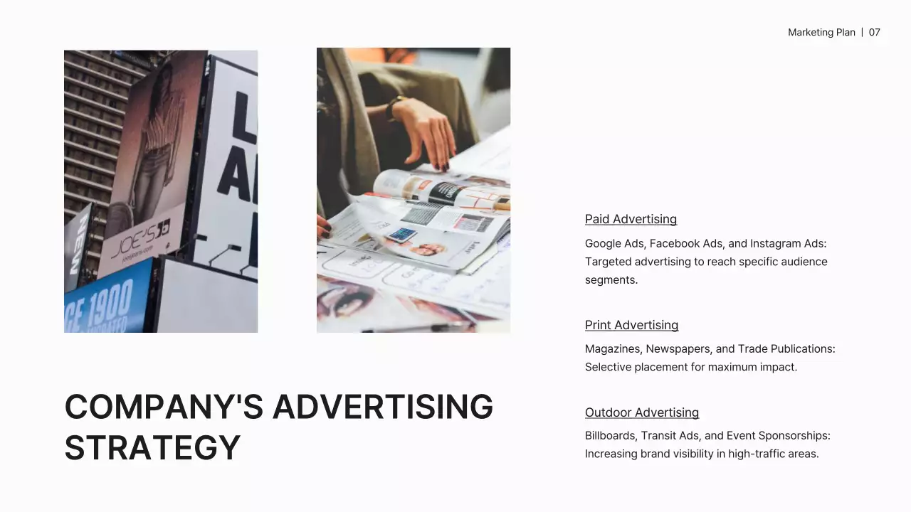 White Professional Marketing Plan Document Presentation