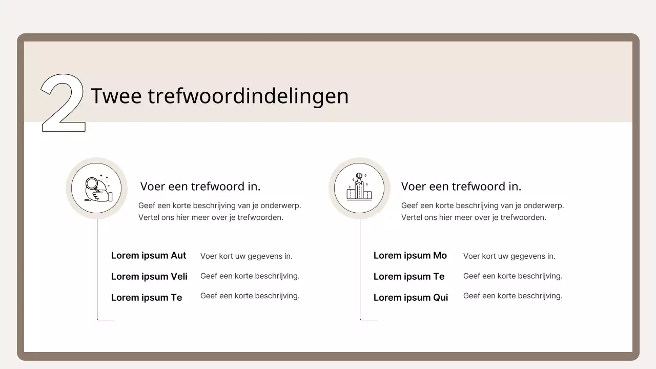 Een eenvoudige trainingsprimer in bruin en beige