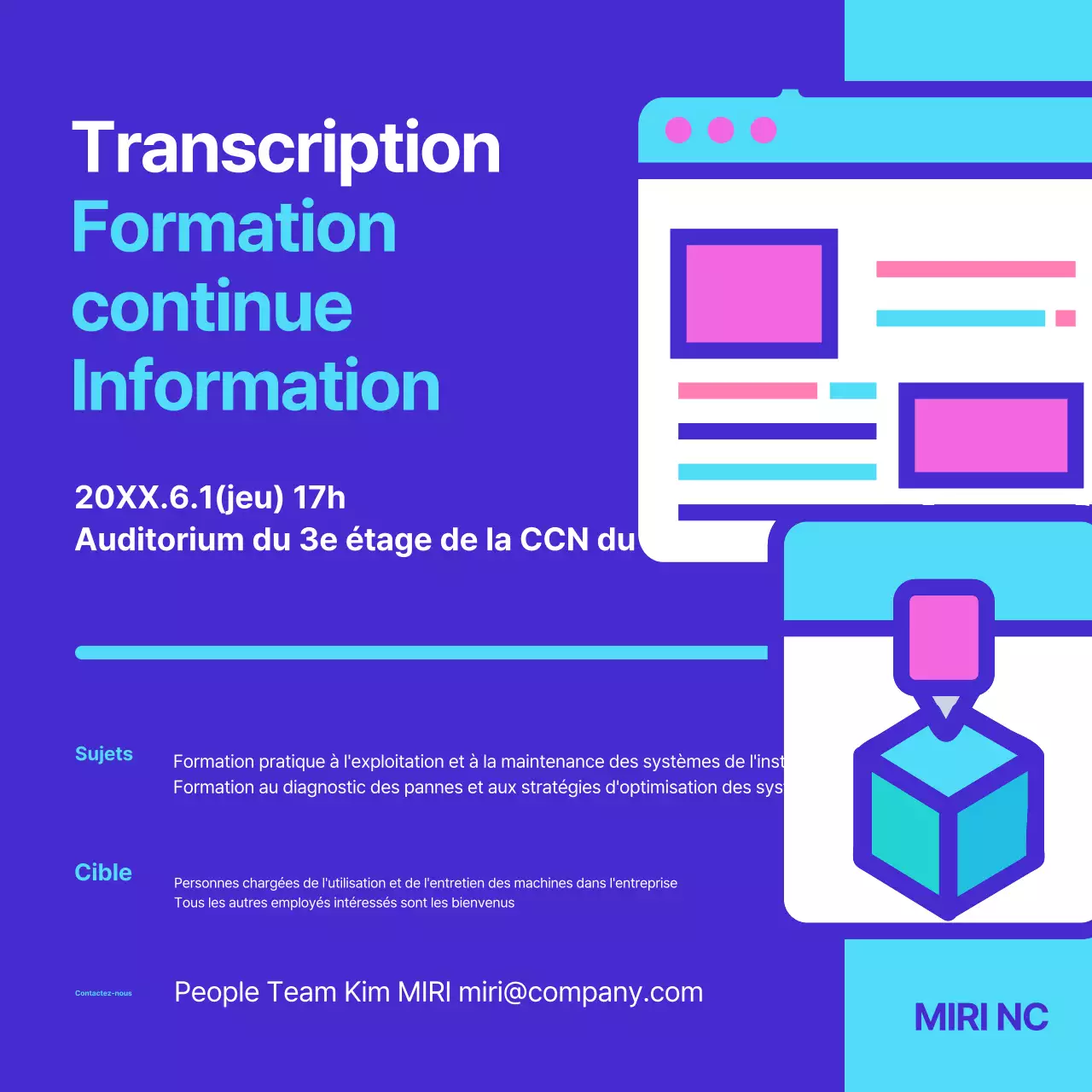 Annonce d'une formation régulière à l'échelle de l'entreprise sur la tendance à la sodomie