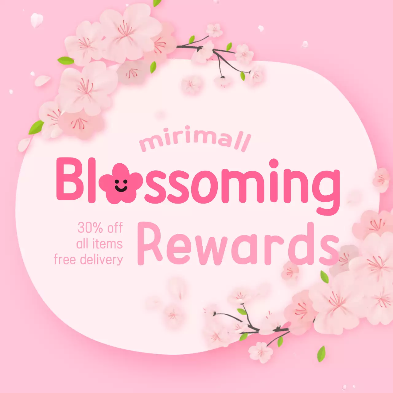 Pink Trendy Spring Promotion Instagram Carousel