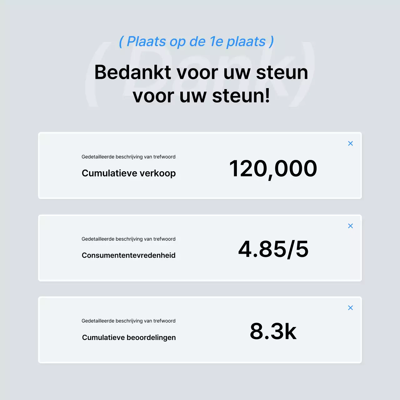 Promoot een trendy mode-intro in blauw en wit