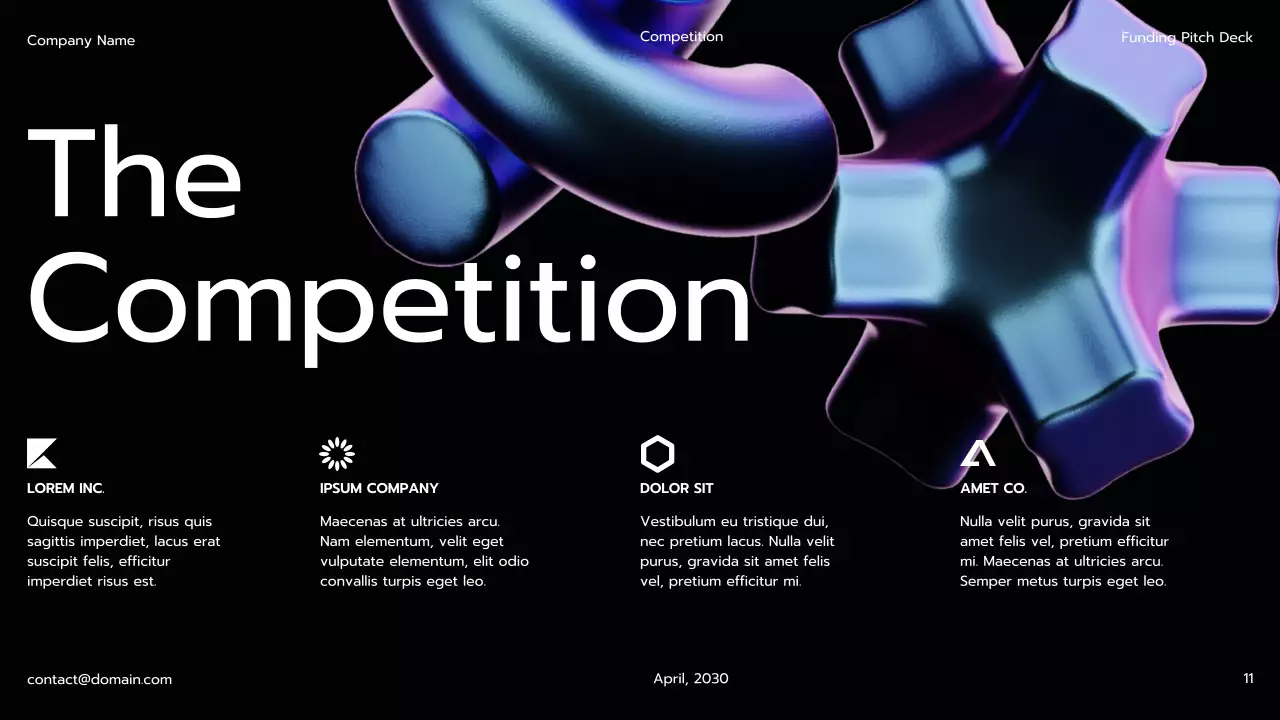 블랙 모던 펀딩 피치 프레젠테이션