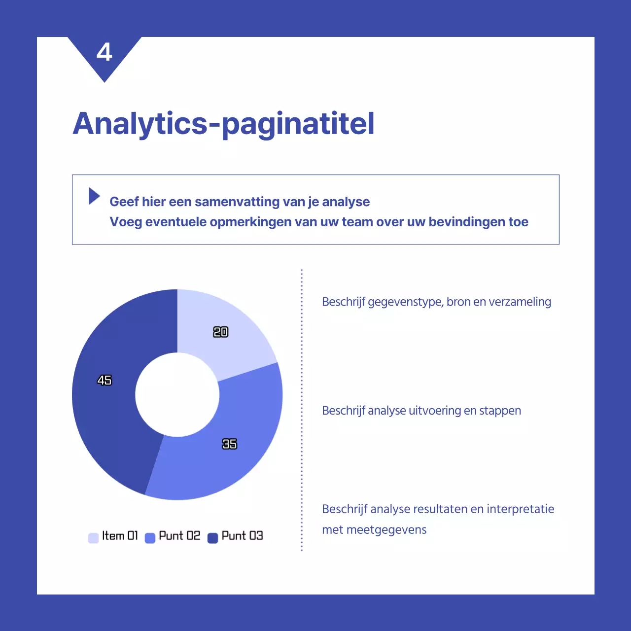 Een eenvoudig blauw-wit beoordelingsrapport voor bedrijfsprestaties