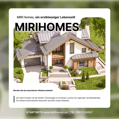 Eine einfache Agenturwerbung in Grün, Schwarz und Weiß