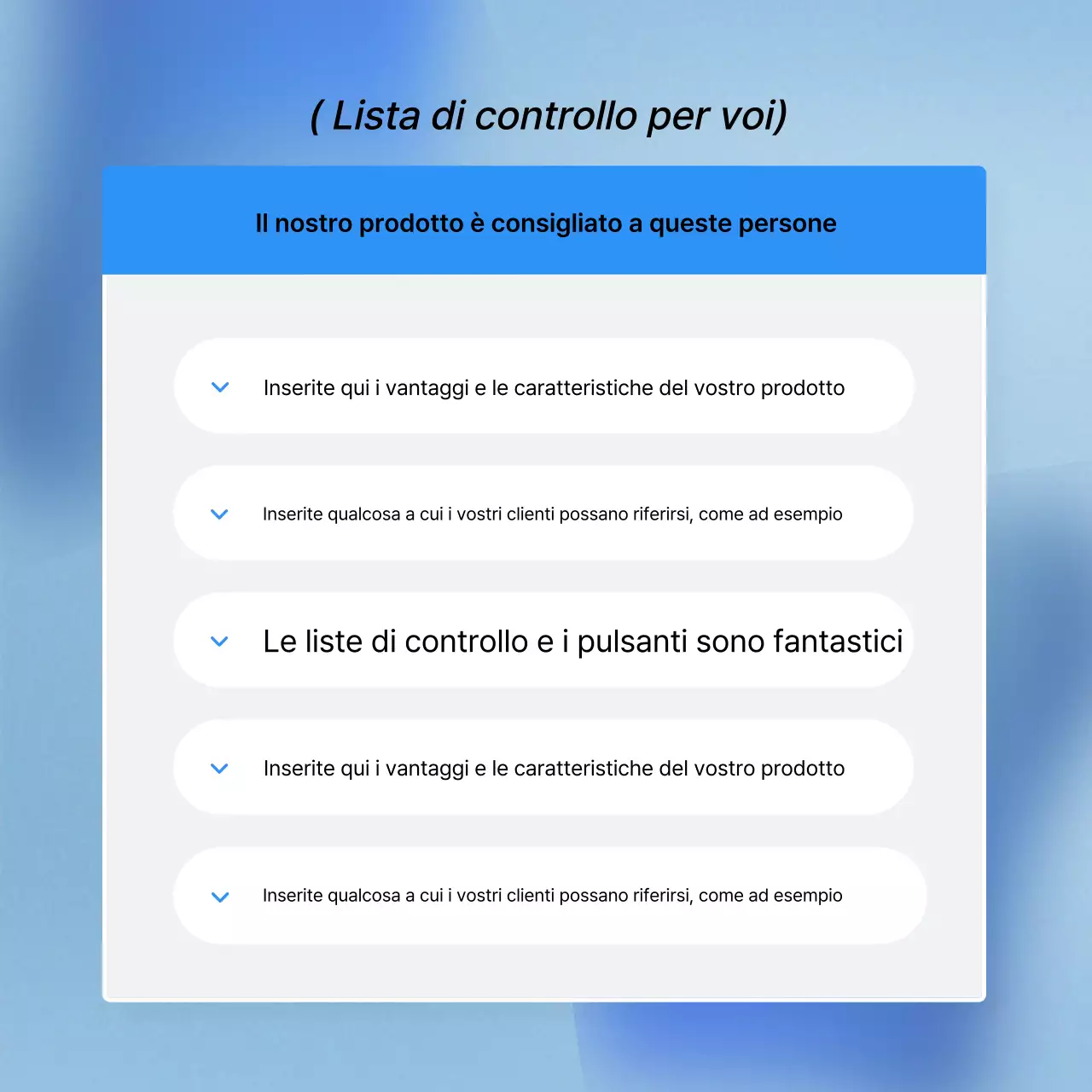 Promuovete i punti di controllo della moda di tendenza in blu e bianco