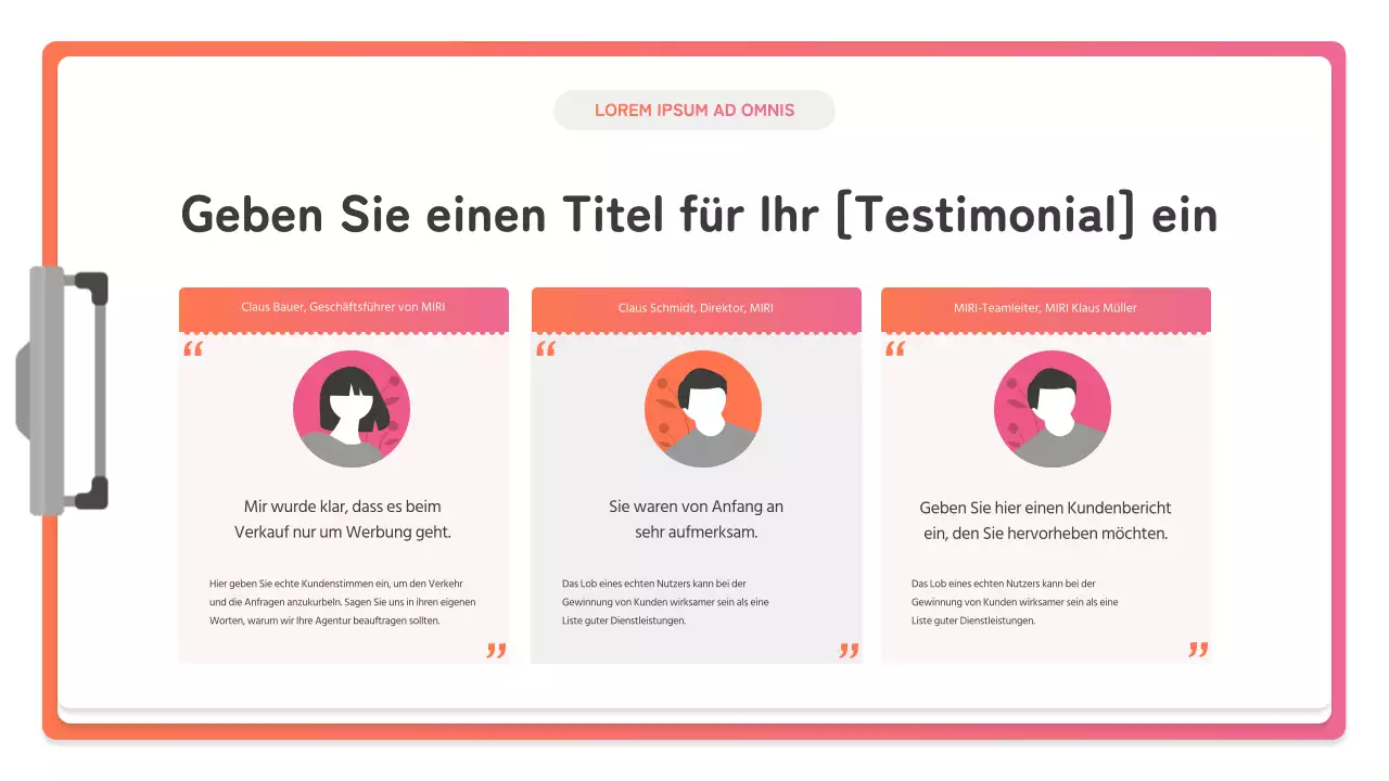 Wie man eine einfache Marketing-Fallstudie für eine Marke in Rosa und Orange erstellt