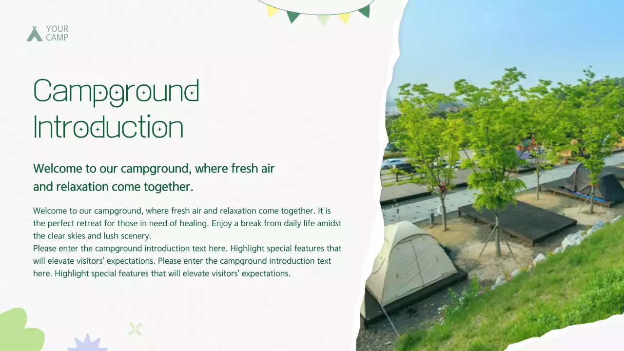 Green Rustic Camping Guide Presentation