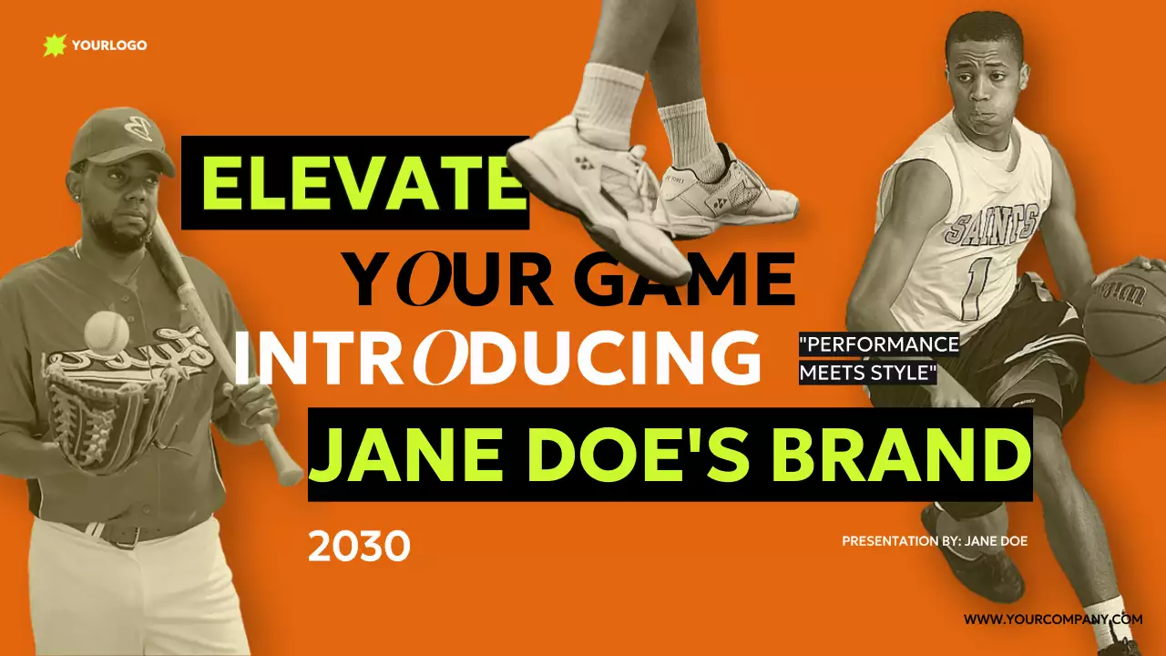 Orange Neon Modern Elevate Your Game Brand Proposal Introduction